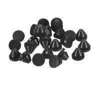Sourcing Map Lot de 25 bouchons en silicone - Bouchons ronds en caoutchouc pour trous de 9 à 10 mm, capuchons étanches pour extrémités de meubles, noir