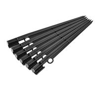 sourcing map Lot de 25 piquets de support d'irrigation goutte à goutte en plastique PP noir pour tuyau de 6,35 mm de long pour jardin, terrasse, pelouse