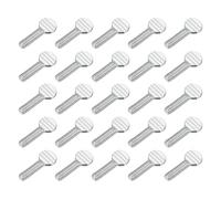 sourcing map Lot de 25 vis moletées de 1/4 à 20 x 20 mm, tête en fer massif, entièrement filetée, vis de raquette galvanisées pour maison, électronique, machine
