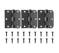 sourcing map Lot de 3 charnières de porte de 3,5 x 3,5 x 0,09 cm, charnières à roulement à billes lisses avec goupille carrée et rayon de 1,6 cm amovible pour porte intérieure de chambre à coucher