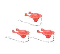 sourcing map Lot de 3 clapets de rechange en PVC avec chaîne en acier inoxydable, ajustement universel pour la plupart des vannes de chasse de réservoir de toilettes de 5,1 cm, rouge