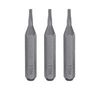 sourcing map Lot de 3 embouts de tournevis Torx T5H 5/32" Tige hexagonale 28 mm de longueur Étoile magnétique 6 points Embouts hexagonaux en acier S2 pour tournevis électrique à percussion Outils