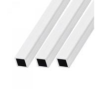 sourcing map Lot de 3 tubes carrés en aluminium (20 mm x 20 mm x 2 mm x 200 mm) en aluminium 6063 - pour ameublement, machines