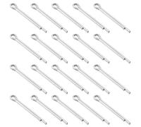 sourcing map Lot de 30 goupilles fendues en acier inoxydable 304 de 4 mm x 32 mm pour appareils ménagers, équipements de sport, réparation mécanique automobile (argent)