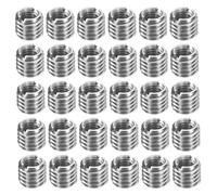 sourcing map Lot de 30 inserts filetés en acier inoxydable M8 x 1,25 mâle vers M5 x 0,8 femelle - Adaptateurs de filetage long de 7 mm - Réduction du filetage de l'écrou - Vis de réparation pour bois