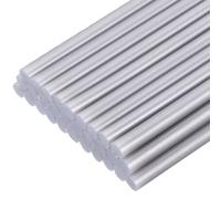 sourcing map Lot de 30 mini bâtons de colle chaude 7 mm x 100 mm pour pistolet à colle, argent métallisé