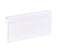sourcing map Lot de 30 porte-étiquettes en forme de L en plastique transparent pour étagère métallique 80 x 40 mm