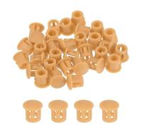 sourcing map Lot de 32 bouchons de trou en plastique orange de 6 mm, bouchons de trou de type encastré pour trous de verrouillage, tubes, meubles, armoires