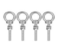sourcing map Lot de 4 boulons à œil de levage M6 x 40 mm avec rondelle d'écrou en acier inoxydable 304 pour accrocher l'article