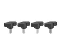 sourcing map Lot de 4 boutons de serrage M6 x 12 mm en acier au carbone en forme de T pour un retrait rapide du bouton de serrage manuel