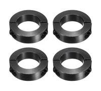 sourcing map Lot de 4 colliers de serrage à double axe fendu, alésage de 45 mm, collier de serrage en une seule pièce 73 mm de diamètre extérieur 19 mm d'épaisseur en oxyde noir avec jeu de vis (acier