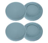 sourcing map Lot de 4 housses de tabouret de bar rondes de 40,6 à 45,7 cm, lavables et anti-poussière avec élastique sans éponge pour décoration de bar, cuisine, salon, bleu gris