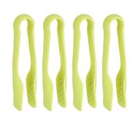 sourcing map Lot de 4 pinces à grille-pain, 15,2 cm, pinces de service pour pain, salade, pinces résistantes à la chaleur, pour cuisine, barbecue, buffet, vert
