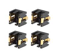 sourcing map Lot de 4 porte-piles horizontaux AG13/LR44 Noir
