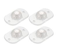 sourcing map Lot de 4 roulettes auto-adhésives, mini poulie pivotante universelle pour fond de poubelle, poulie de rangement - Transparent