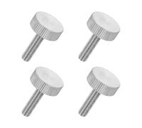 sourcing map Lot de 4 vis moletées M6 x 25 mm à tête plate moletée en acier inoxydable 304 entièrement fileté pour appareils électroménagers, éclairage, équipement électronique et industrie
