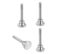 sourcing map Lot de 4 vis moletées M8 x 60 mm, vis moletées à tête diamant en acier inoxydable 304, boulons à tête moletée métriques avec boutons de préhension à l'épaule, attaches filetées serrées à