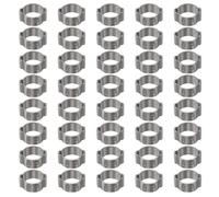sourcing map Lot de 40 colliers de serrage à double oreille 11-13 mm en acier inoxydable 304 - Anneaux de sertissage pour tuyaux de carburant - Argenté