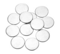 sourcing map Lot de 40 disques ronds et plats en acier inoxydable 304 de 25 mm de diamètre, 1,2 mm d'épaisseur, pour travaux manuels, estampage et fabrication de bijoux, 25 mm
