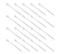 sourcing map Lot de 40 goupilles fendues en acier inoxydable 304 de 1,6 mm x 25 mm pour appareils ménagers, équipements de sport, réparation mécanique automobile (argent)
