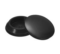 sourcing map Lot de 5 bouchons ronds en silicone pour trou de 35 à 38 mm, bouchons de trou étanches pour tubes en métal, embouts de meubles, noir