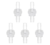 sourcing map Lot de 5 clapets anti-retour, 8 mm de diamètre, connecteur de tuyau en ligne unidirectionnel en plastique PP pour pompe de réservoir de gaz, liquide, air, eau