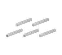 sourcing map Lot de 5 clés rondes en forme de plume, 4 x 4 x 30 mm en acier au carbone, rainure de clavette de machine pour connexion de fixation de type arbre