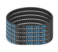 sourcing map Lot de 5 courroies de distribution HTD-3M en caoutchouc 63 dents, pas de 189 mm de longueur x 6 mm de largeur x 2,4 mm de hauteur, poulie à boucle fermée