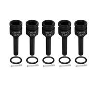 sourcing map Lot de 5 douilles M11 à triple impact carré 11 mm en acier CR-MO 12 points avec goupille fendue et joint torique pour adaptateur de perceuses électriques