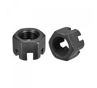 sourcing map Lot de 5 écrous hexagonaux M16 x 1,5 mm en acier au carbone de grade 4,8 - Noirs