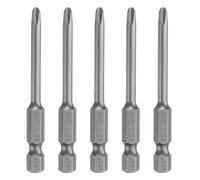 sourcing map Lot de 5 embouts de tournevis cruciformes PH2 6,35 mm à tige hexagonale de 65 mm de long magnétique en acier S2 de qualité industrielle Tige de 4 mm