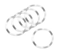 sourcing map Lot de 5 rondelles à ressort ondulées, 39 mm x 46 mm x 0,4 mm (ODxIDxT) - Rondelles incurvées en acier inoxydable 304 pour boulons à vis, rondelles ondulées pour machines (argent)