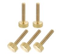 sourcing map Lot de 5 vis moletées en laiton massif M3 x 16 mm pour appareils électroniques et mécaniques