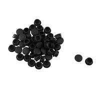 sourcing map Lot de 50 Bouchon Plastique Baguettes à Relier en Plastique 8 mm Dia de Type Capuchons Noir
