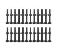sourcing map Lot de 50 boulons de carrosserie à col carré M6 x 40 mm avec écrous et rondelles, en acier inoxydable 304 à tête ronde, col carré, noir