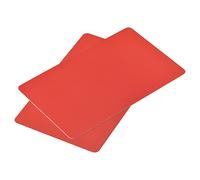 sourcing map Lot de 50 cartes vierges en PVC pour imprimante de badges d'identité Rouge 15 mm