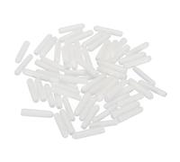 sourcing map Lot de 50 embouts en caoutchouc de 1,5 mm de diamètre intérieur pour tubes ronds en vinyle - Protection filetée - Blanc