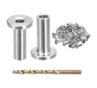 sourcing map Lot de 50 manchons de protection en acier inoxydable pour garde-corps de pont de 0,3 cm, manchons de protection de câble T316 de qualité marine pour système de garde-corps de terrasse