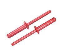 sourcing map Lot de 50 rivets aveugles à tête ronde de 1,9 cm x 1,9 cm, en acier au carbone zingué et capuchon de mandrin, rouge