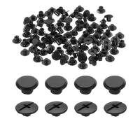 sourcing map Lot de 50 vis Chicago M5 x 5 mm en métal à tête cruciforme pour travaux manuels, ceinture, sac, loisirs créatifs, reliure de livres, noir