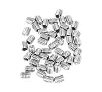 sourcing map Lot de 50 vis sans tête à six pans creux M3 x 4 mm en acier inoxydable 316, pour réparation d'instruments compacts, machines et équipements (argent)