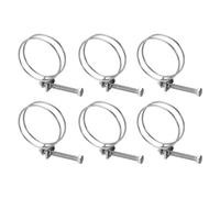 sourcing map Lot de 6 colliers de serrage à double fil, 43-48 mm réglables en acier inoxydable avec boulon M6 pour tuyau de collecte de poussière, pompe et tuyau