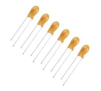sourcing map Lot de 6 condensateurs au tantale 2,2 uF 35 V Jaune Radial Électrolytique Condensateur Plongé Tantale Perle de Tantale pour Circuit Imprimé Projet DIY Ordinateur