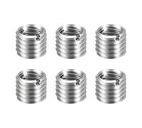 sourcing map Lot de 6 inserts de réparation de filetage M12 x 1,75 mâle vers filetage femelle M10 x 1,5 de 10 mm de long, écrous réducteurs métriques auto-taraudeuses en acier inoxydable, fixations