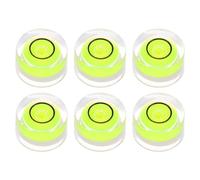 sourcing map Lot de 6 mini niveaux à bulle ronds de 10 x 6 mm pour nivellement de caméra trépied, télescope, atelier, plateau tournant, cadre photo, vert
