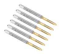 sourcing map Lot de 6 tarauds à pointe en spirale M2 x 0,4, filetage de terre H2, acier rapide 6542, revêtement en titane, tarauds métriques pour réparation de filetage, 6 pièces