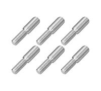 sourcing map Lot de 6 vis filetées à double extrémité M8 x 20 mm vers M10 x 20 mm, adaptateur réducteur de filetage en acier inoxydable 304 pour fixation de meubles et machines