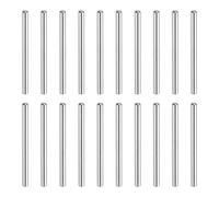 sourcing map Lot de 60 chevilles en acier inoxydable 304 - 1 x 20 mm - Tête ronde plate chanfreinée - Pour étagère - Éléments de fixation pour meubles et projets de bricolage