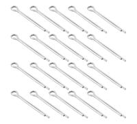 sourcing map Lot de 60 goupilles fendues en acier au carbone zingué de 3,2 mm x 35 mm pour appareils ménagers, équipements de sport, réparation mécanique automobile (blanc)