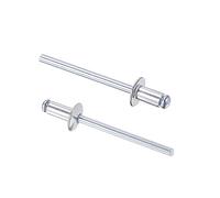 sourcing map Lot de 60 rivets aveugles en aluminium - 4 mm de diamètre - 8 mm de longueur - Argenté